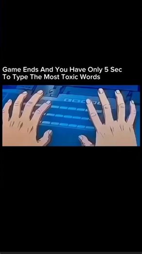 Game Ends And You Have Only 5 Sec To type The Most Toxic Words #mobilelegends #gaming