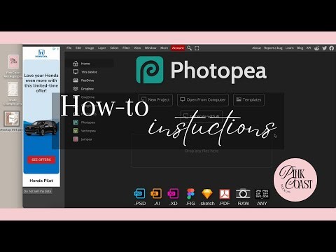 Step by step on using mockup for your designs - Photopea Version with PSD File - PinkCoastMockups