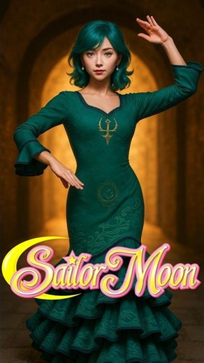 🔥 Sailor Moon Girls Go FLAMENCO?! 💃 Sailor Mars, Chibi Moon and more #ai #sailormoon #shorts