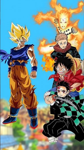 Goku vs Naruto, Yuji, Luffy & Tanjiro