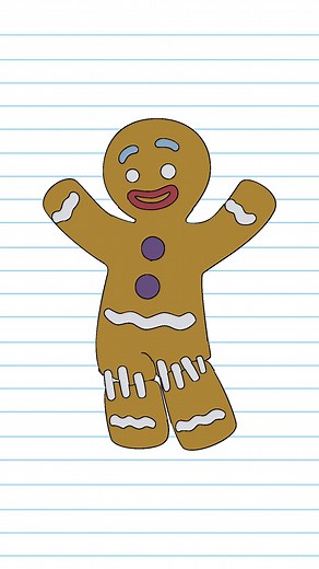 Don't forget the gumdrop buttons! 🍪 Follow along and learn how to draw Gingy from #Shrek! 🖌