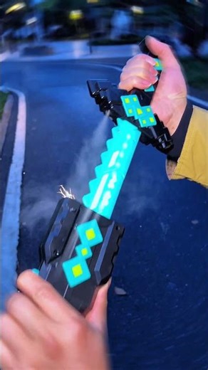 The diamond spark lightsaber in Minecraft is so cool!