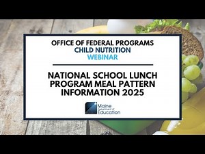 National School Lunch Program Meal Pattern