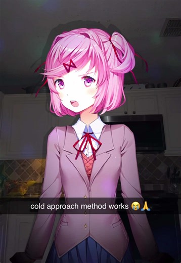 cold approach is the method bro 😭 #ddlc #natsuki #newyears #trending #fyp