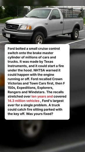 A Small Cruise Control Switch Could Set Your Parked Ford on Fire With the Key Off #shorts #car
