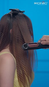 Crimping made effortless with the Ikonic Super Crimper!​ With its auto-rolling barrel, achieve textured styles in minutes.​ #IkonicProfessional #IkonicStyle #IkonicHairStylingTools #IkonicHair #IkonicLook #CraftedByProfessionals | Ikonic Professional