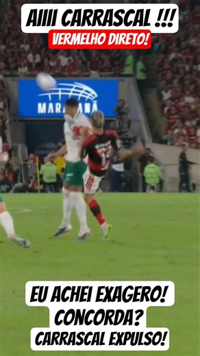 CARRASCAL EXPULSO! COLOMBIANO levanta demais o pé e acerta Murilo. Juiz expulsa direto. #flaxpal