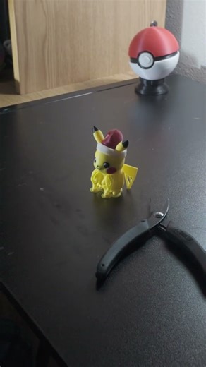 Pikachu with a Christmas hat! #pokemon #3dprint