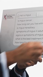 5 comments | How long does it take for #MGUS to progress to #myeloma? In this video, Dr. Joseph Mikhael, International Myeloma Foundation CMO, answers your questions about MGUS. | International Myeloma Foundation | Facebook