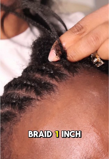 Short Hair Cornrow Braids Tutorial for 4C Hair