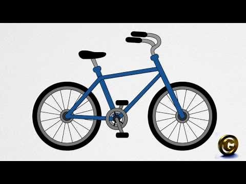 How to draw a BICYCLE step by step