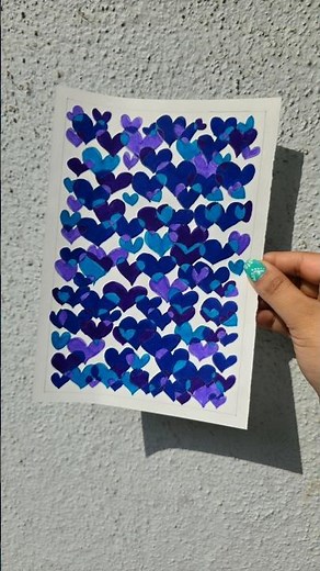 Satisfying Blue Heart Zentangle💙Mesmerizing Heart Pattern Art Process #shorts#ZentangleArt#drawing
