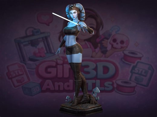 Ayla Secura 3D Print STL, Sci Fi Space Warrior Female Statue, Resin Display Figure, High Detail Sculpt - Etsy