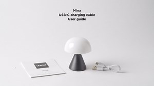 Lexon Mina Small Mushroom Lamp - LED Portable Bedside Light for Bedrooms, Kids & Nursery - Rechargeable with 12h Autonomy & Memory Dimmer, Aluminum - Light Blue