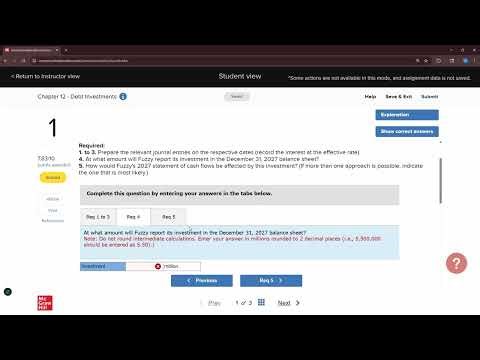 Intermediate Accounting – Chapter 12 Debt Investments Questions (Spiceland)