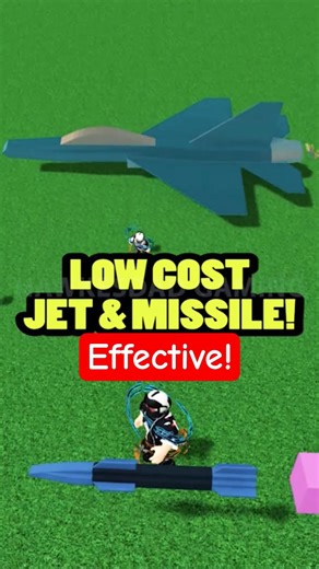 Roblox Build a Boat for Treasure Low Cost Jet & Missile! But cool & strong! #babft #roblox