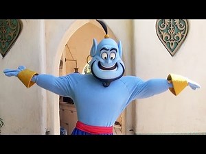 We Meet Genie in Disneyland's Adventureland outside Aladdin's Oasis