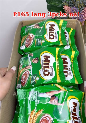 Milo Bundle: 3 Packs for Only 165 Pesos!