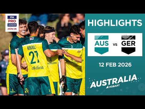 Australia vs Germany (M) | Full Highlights | FIH Hockey Pro League 2025-26 | 12 February 2026