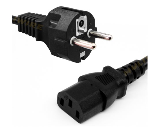 EU Plug Pure Copper AC 3 Prong Power Cord European Open Ends Ground Wire Extension 3x1.0mm2 300/500V Industrial Home Appliances