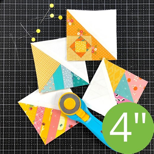 PDF | 4" Scrappy Triangle Quilt Block Foundations | 50 Different Designs Included | Half-square Triangle Quilt Block Pattern - Etsy
