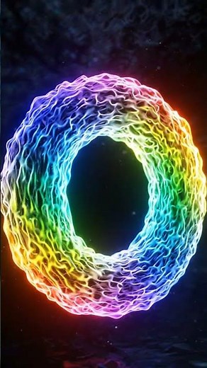 Glowing Rainbow Energy Ring 🌈 Hypnotic Loop Animation | Futuristic 4K Vishal #lightbody