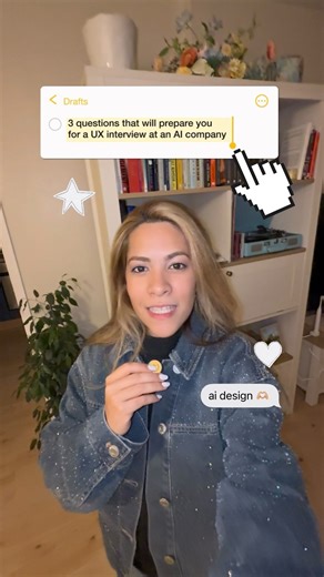 micaela • ai, design & tech on Instagram: "these are 3 fundamental UX questions you will probably get asked during a job interview at AI companies! :) you've got your CV, portfolio and letter nailed down. so you finally got that chance you deserve so much... a job interview!! but, wait... how different can AI focused UX roles be when it comes to questions and knowledge/experience you should have to be a great candidate? these 3 questions are the most basic ones you can expect at any serious (tha