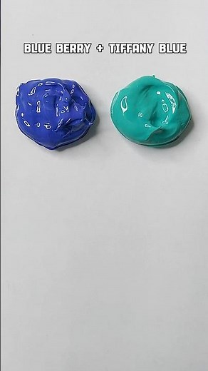 Blueberry 💙 + Tiffany Blue 🩵 = Stunning Final Color | Satisfying Paint Mixing