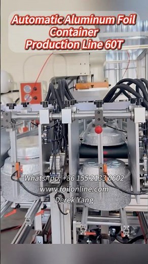 Double cavity Aluminum foil container making machine - aluminium foil container production line
