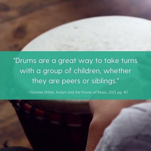 Music therapy for autism - tip for using drums with a group of children