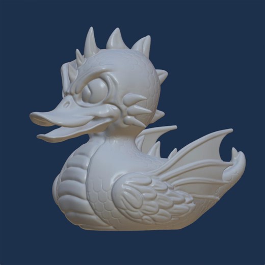 Dragon Duck STL, 3D Digital File for 3D Printer, Rubber Ducky, Dragon Ducky, Rubber Duck With Dragon Wings and Scales, Original Design - Etsy