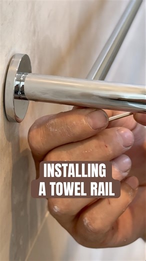 Installing a towel rail. #homemaintenance #handyman #carpenter