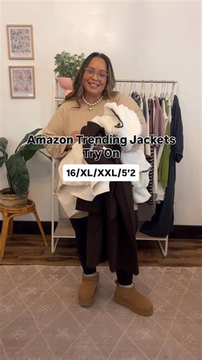 ZOIE | Colorful Plus Size Fashion on Instagram: "Amazon Trending Jackets Try on Haul on a size 16! Comment “LINK” and I will dm you the details. I am so impressed with the first two, like the quality is unreal. I wish the last one was a little bigger but so cozy!👏🏽 #amazonfashionfinds #amazonfashion #amazonfashiondeals #amazonmusthave #amazonbestseller #amazonmusthaves"