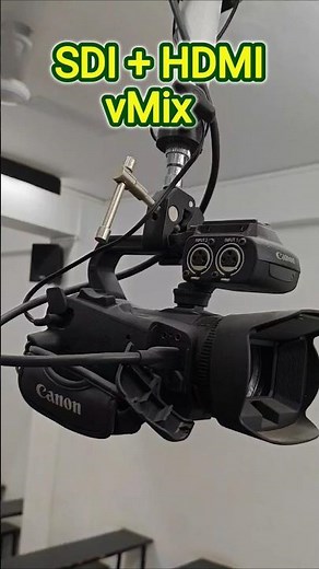 Camera via Mini HDMI to Converter | Showing connection #vmix #canoncamera #converter
