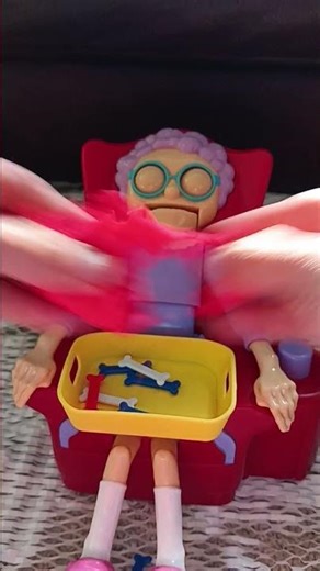 greedy granny loves play-doh colorful bone snacks #asmr #shorts
