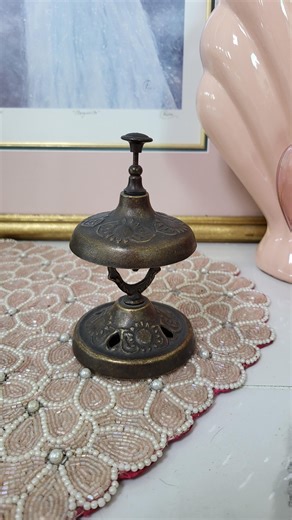 Antique Hotel Service Bell, Solid Brass, Ornate Reception Shopkeeper's Counter Front Desk Bell, Service Call Bell, Bellhop Ring Ding Ding - Etsy UK