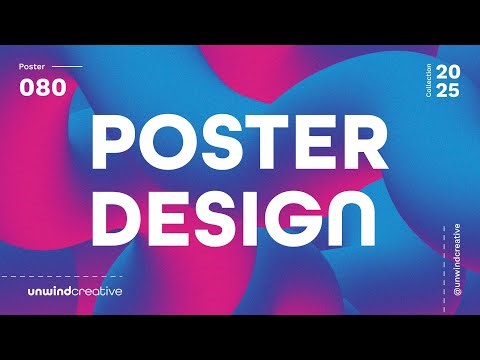 Gradient Flow Poster Design in Adobe Photoshop - #080