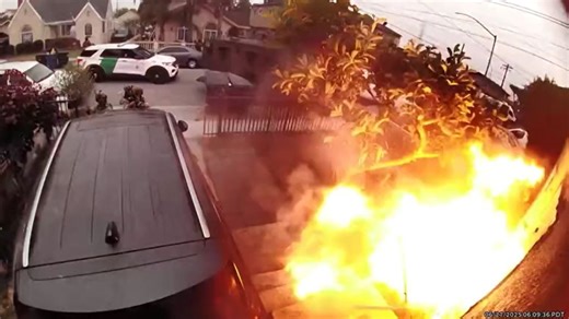 Video shows federal agents blast their way into California home