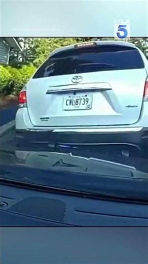 Suspect's car ends up on patrol vehicle as chase ends in crash