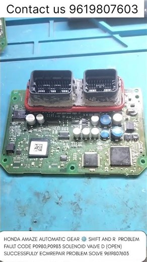 #honda #Amaze Automatic Gear ⚙️ shift problem Fault code #P0983 solenoid valve D (Open) Successfully