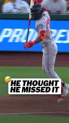 He hit a home run, and didn't even realize it 😆