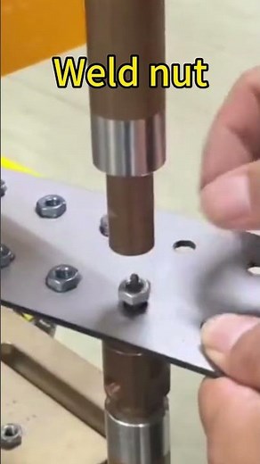 Weld nuts using a welding machine for quick welding
