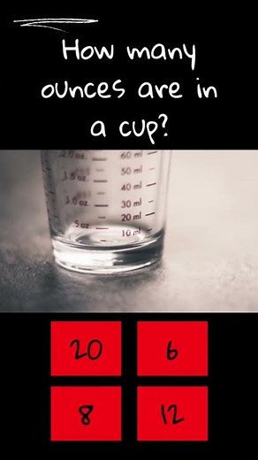 How many ounces are in a cup?