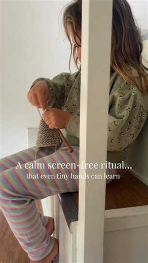 Sometimes the sweetest moments are the quiet ones… the way little hands slip into making in those unhurried pockets of the day. Watching this craft weave its way into our home has been the loveliest gift — a calm, screen-free ritual they return to again and again. If you’ve been wanting to introduce knitting to a little one in your life… this might be the gentlest place to begin. If you’re curious, you can peek inside the kit on our waitlist page. | Sundri