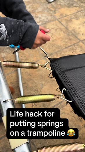 Easy Life Hack for Putting Springs on a Trampoline