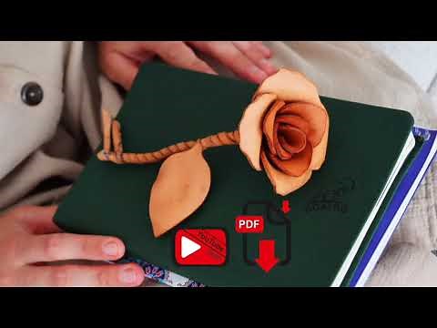 How to make leather rose rose pattern , flower pattern