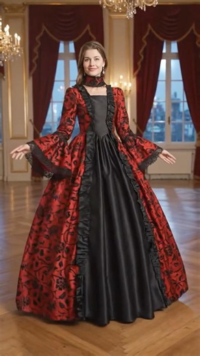 Women's Victorian Rococo Dress Inspiration Maiden Costume Vintage Dress
