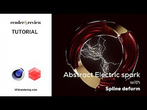 Abstract Electric Spark with Spline Deform (Cinema 4D) | Tutorial | VFXRendering
