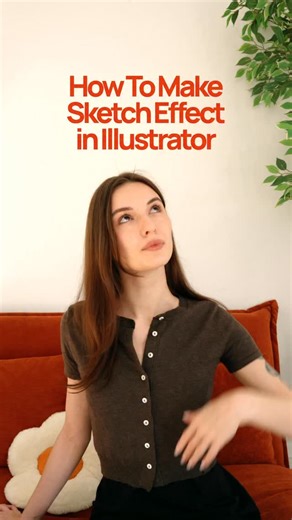 Diana Trish on Instagram: "Sketch effect in Illustrator 🖍️ If you want to add a sketchy look to your design, try using scribble effect. It works with any vector shape and can even be applied to text while keeping it editable 🏄🏻‍♀️ #designtips #adobeillustrator"