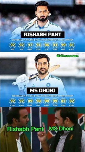 Rishabh Pant vs MS Dhoni! 80s-90s Me Out Hone Ka Record |Pant Aur Dhoni Ki Gajab Similarity#cricket